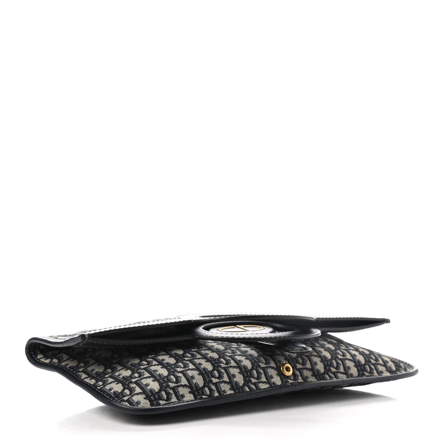 Oblique Fold Over Clutch Blue