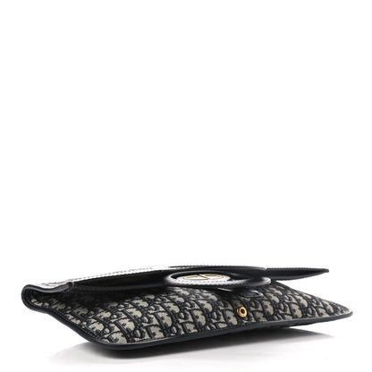 Christian Dior Oblique Fold Over Clutch Blue 6 of 10