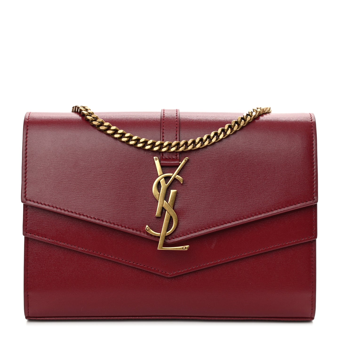 Smooth Calfskin Monogram Sulpice Chain Wallet Amaretto