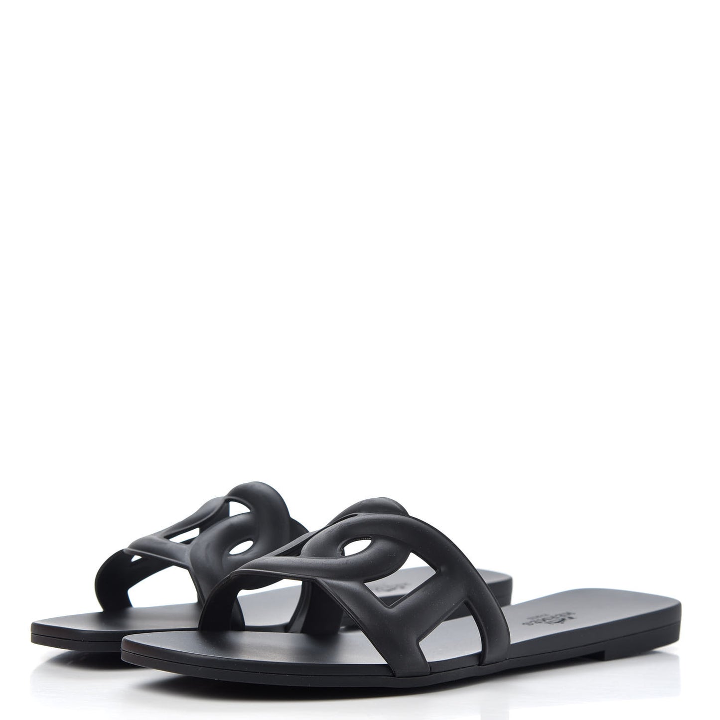 Rubber Aloha Sandals 38 Black