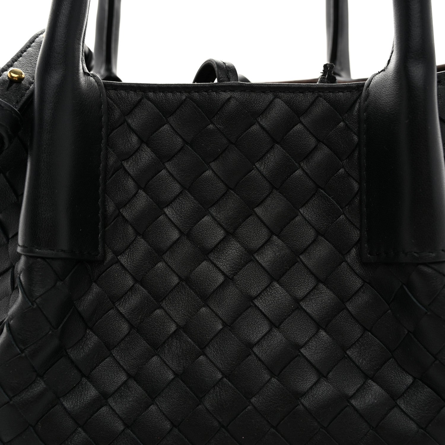 Bottega Veneta Calfskin Intrecciato Small Pinacoteca Tote Black Fondant 8 of 10
