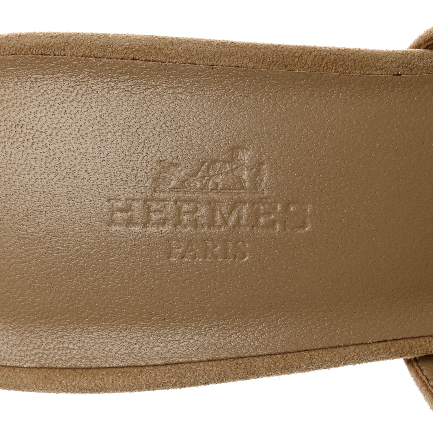 Hermes Suede Goatskin Satin Cute Sandals 38 Beige Argile 6 of 9