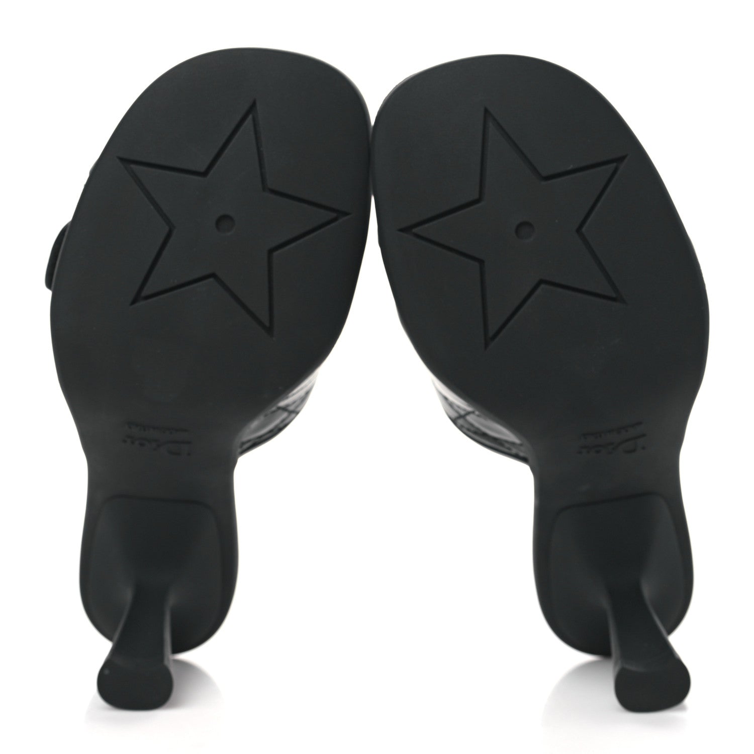 Christian Dior Calfskin Cannage Quilted Dio(r)evolution 80mm Slide Sandals 37 Black 5 of 9