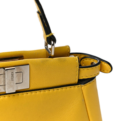 Fendi Shiny Nappa Micro Peekaboo Iconic Satchel Sunflower 21 of 26