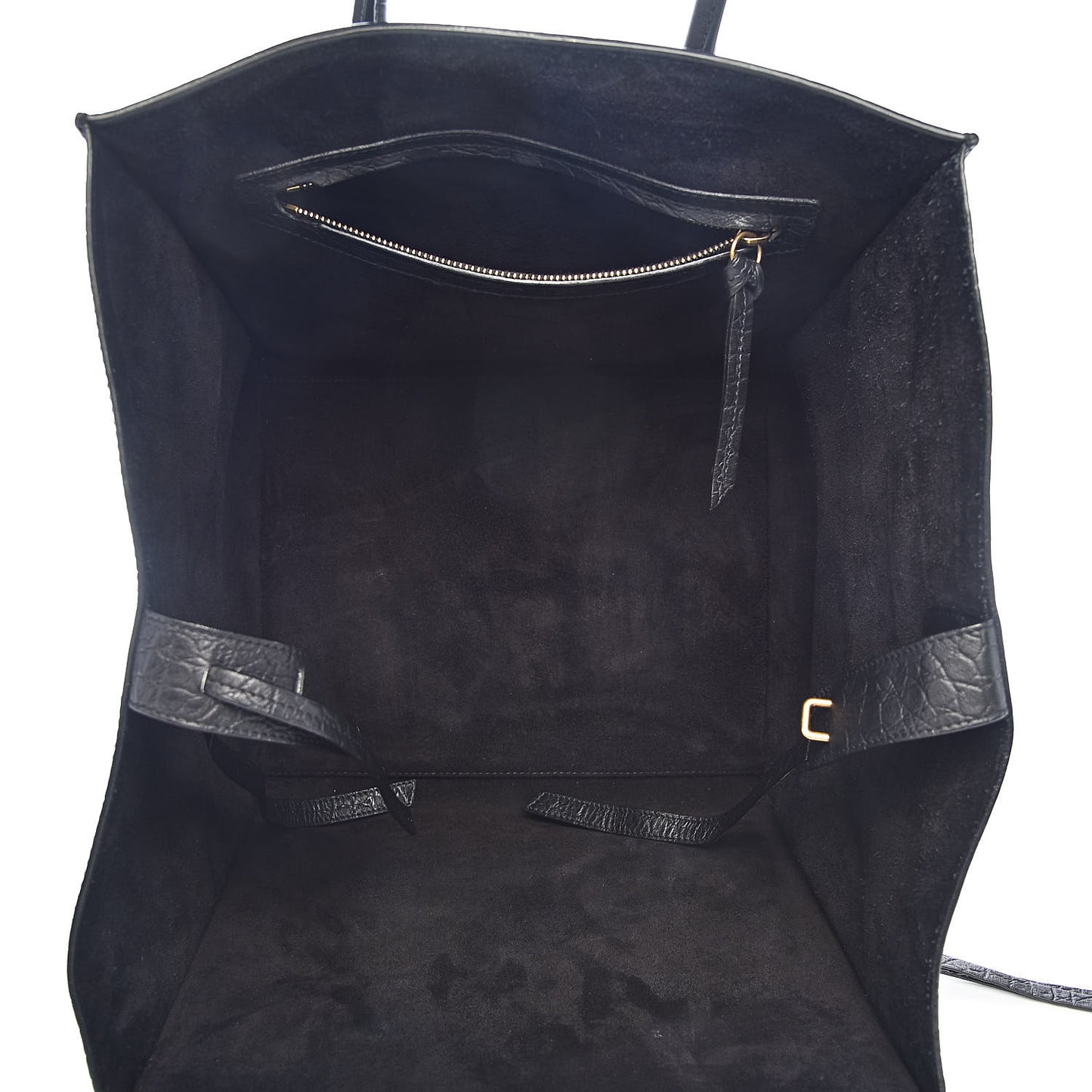 Crocodile Embossed Calfskin Medium Phantom Luggage Black