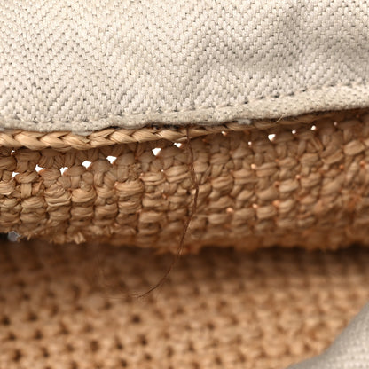 Loewe Calfskin Raffia Anagram Paulas Ibiza Pochette Bag Natural Tan 13 of 13