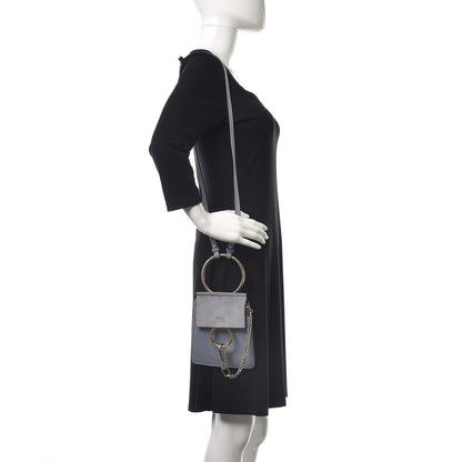 Chloe Suede Calfskin Mini Faye Bracelet Bag Washed Blue 2 of 14