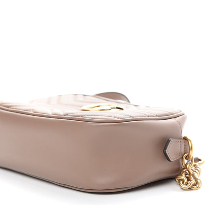 Gucci Calfskin Matelasse Small GG Marmont Chain Shoulder Bag Porcelain Rose 9 of 9