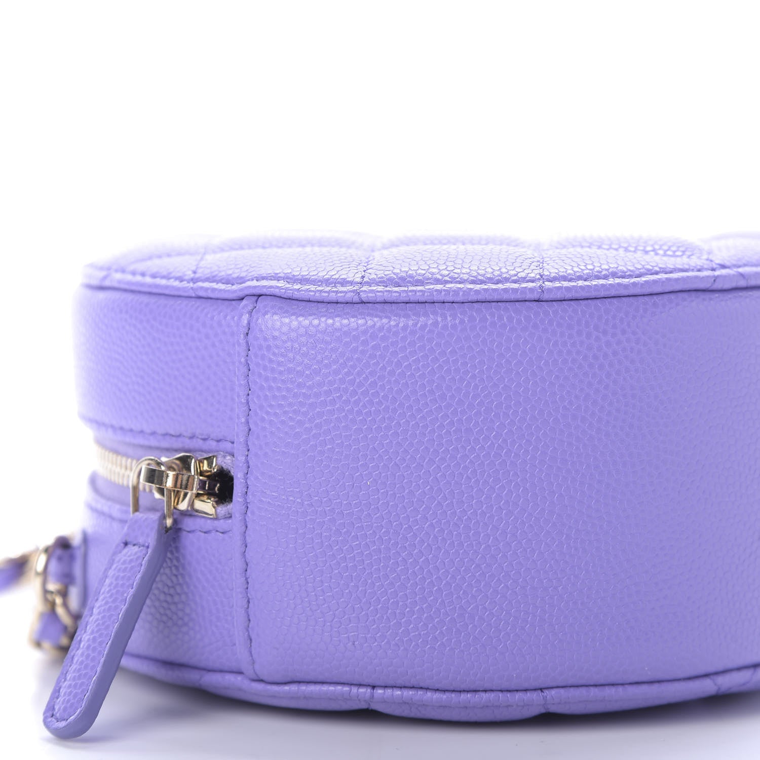 Chanel Caviar Quilted Round Clutch With Chain Purple 6 of 10