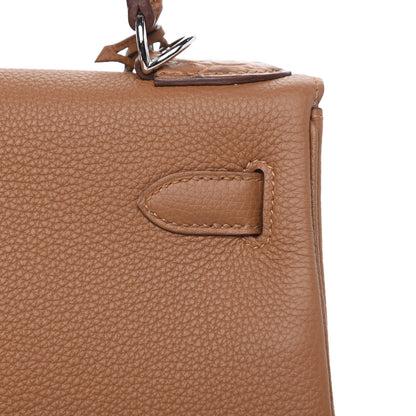 Hermes Togo Matte Alligator Kelly Retourne Touch 28 Gold 23 of 32