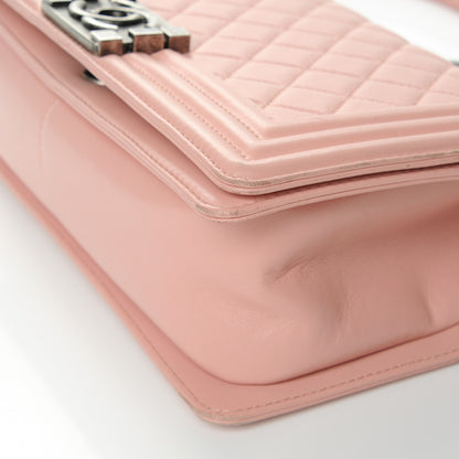 Chanel Lambskin Quilted Medium Boy Flap Light Pink 7 of 13
