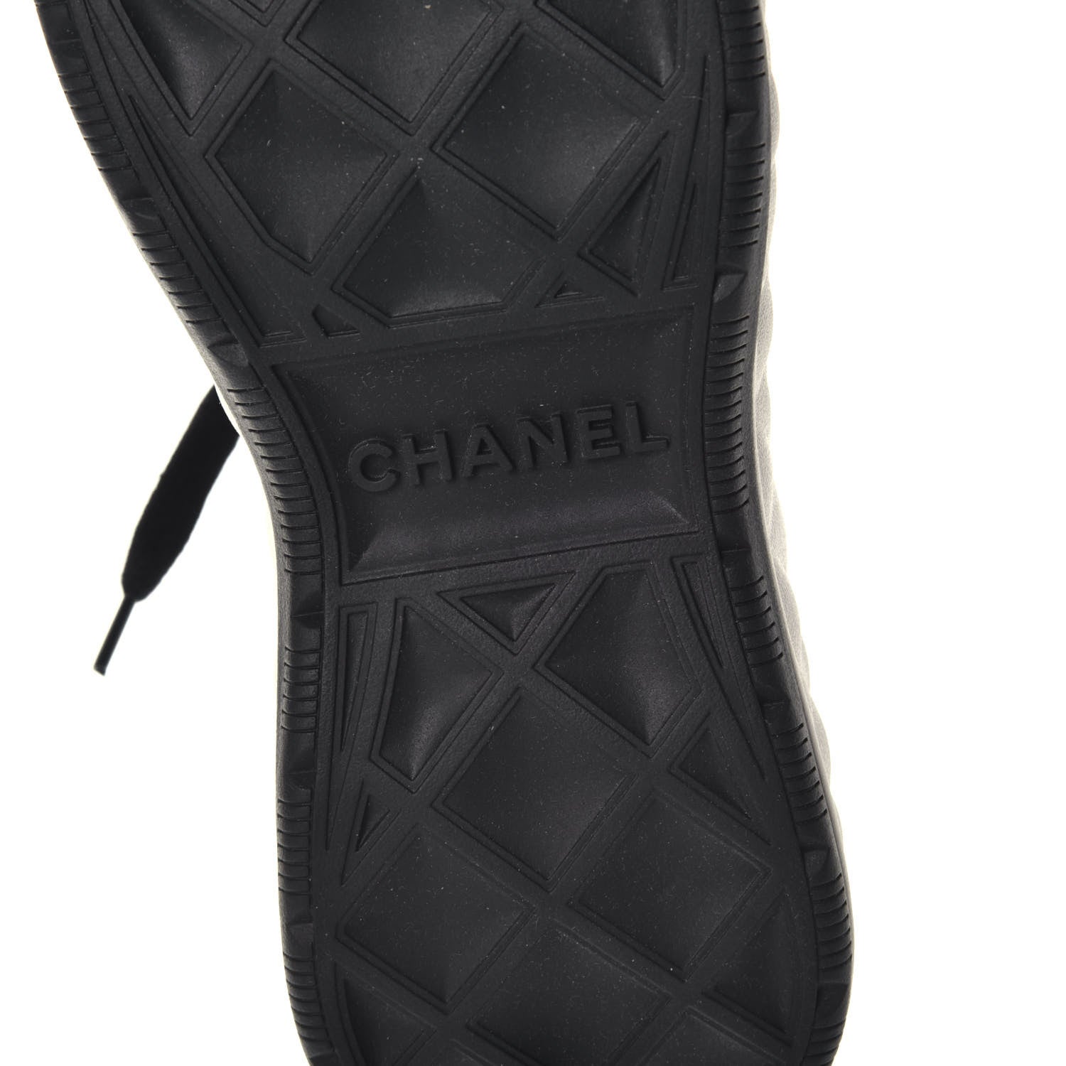 Chanel Velvet Calfskin Mixed Fibers CC Sneakers 38 Black 6 of 9