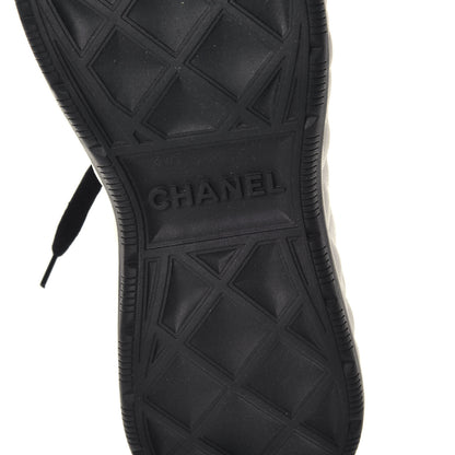 Chanel Velvet Calfskin Mixed Fibers CC Sneakers 38 Black 6 of 9