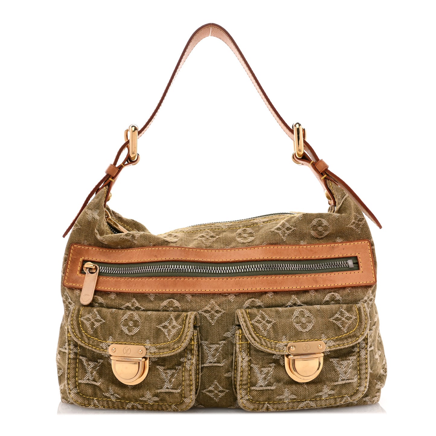 Monogram Denim Baggy PM Lichen