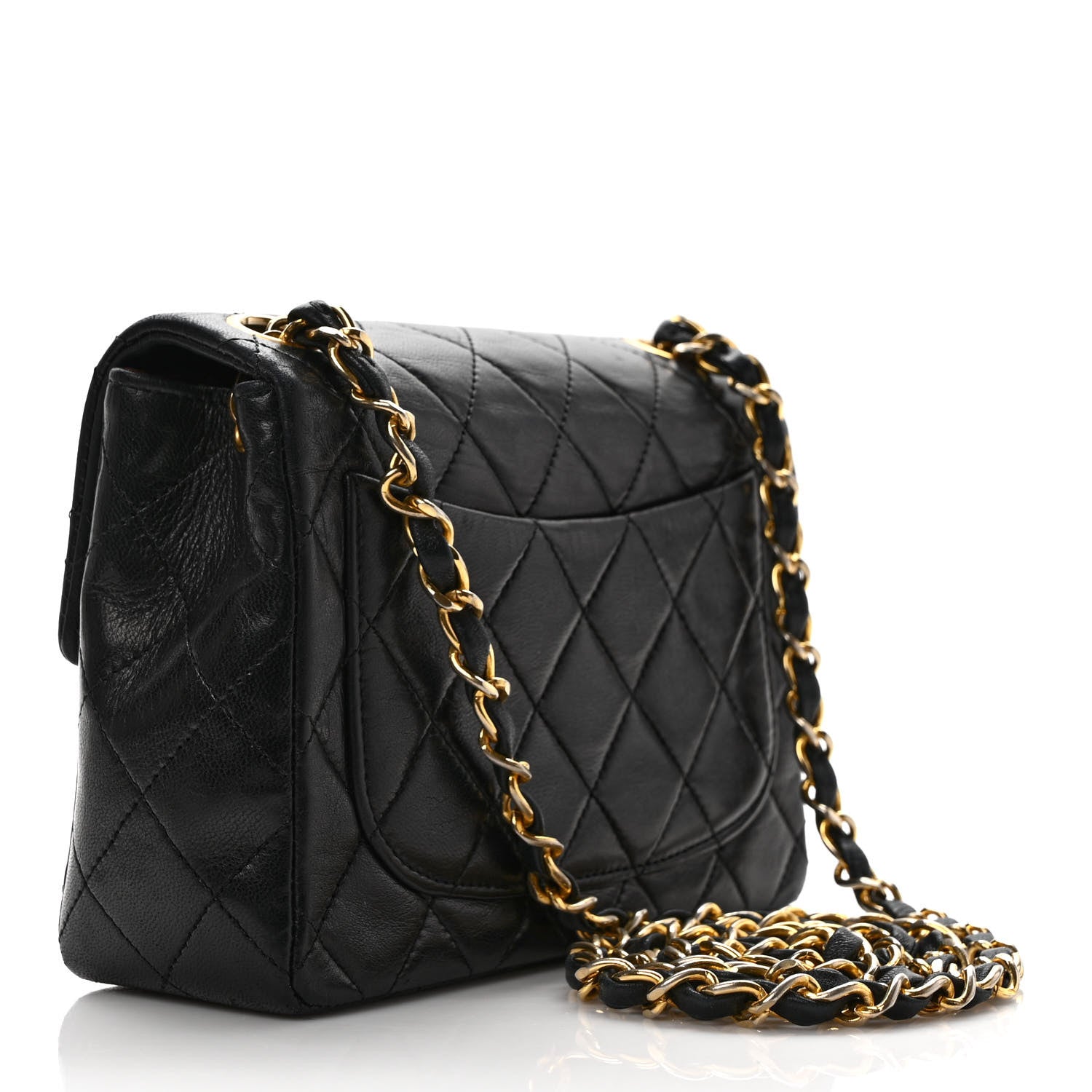 Chanel Lambskin Quilted Mini Square Flap Black 2 of 8