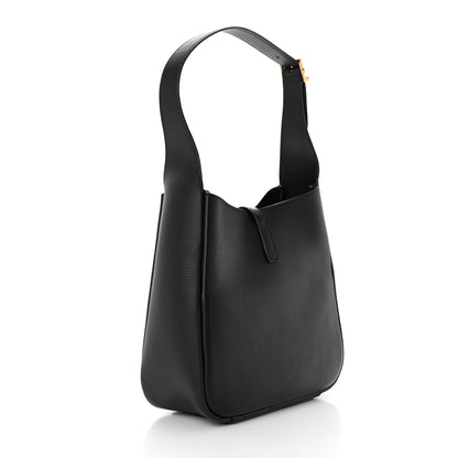 Saint Laurent Smooth Calfskin Small Le 5 A 7 Soft Hobo Black 4 of 12