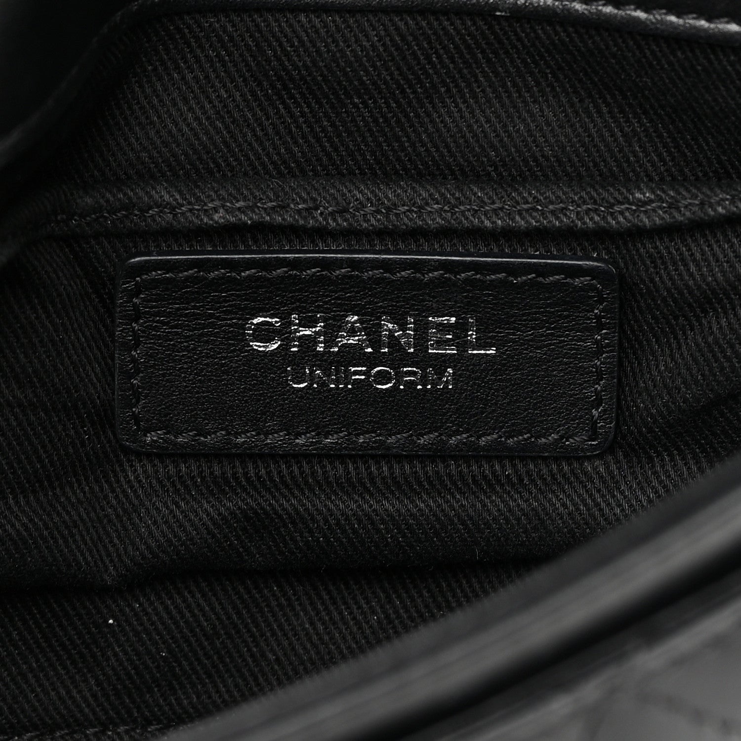 Chanel Calfskin Quilted CC Uniform Flap Belt Bag Black 6 of 16