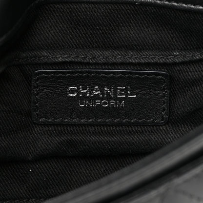 Chanel Calfskin Quilted CC Uniform Flap Belt Bag Black 6 of 16