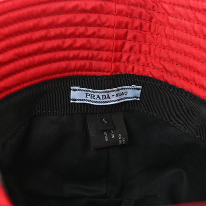 Prada Nylon Bucket Hat S Black Rosso 8 of 10