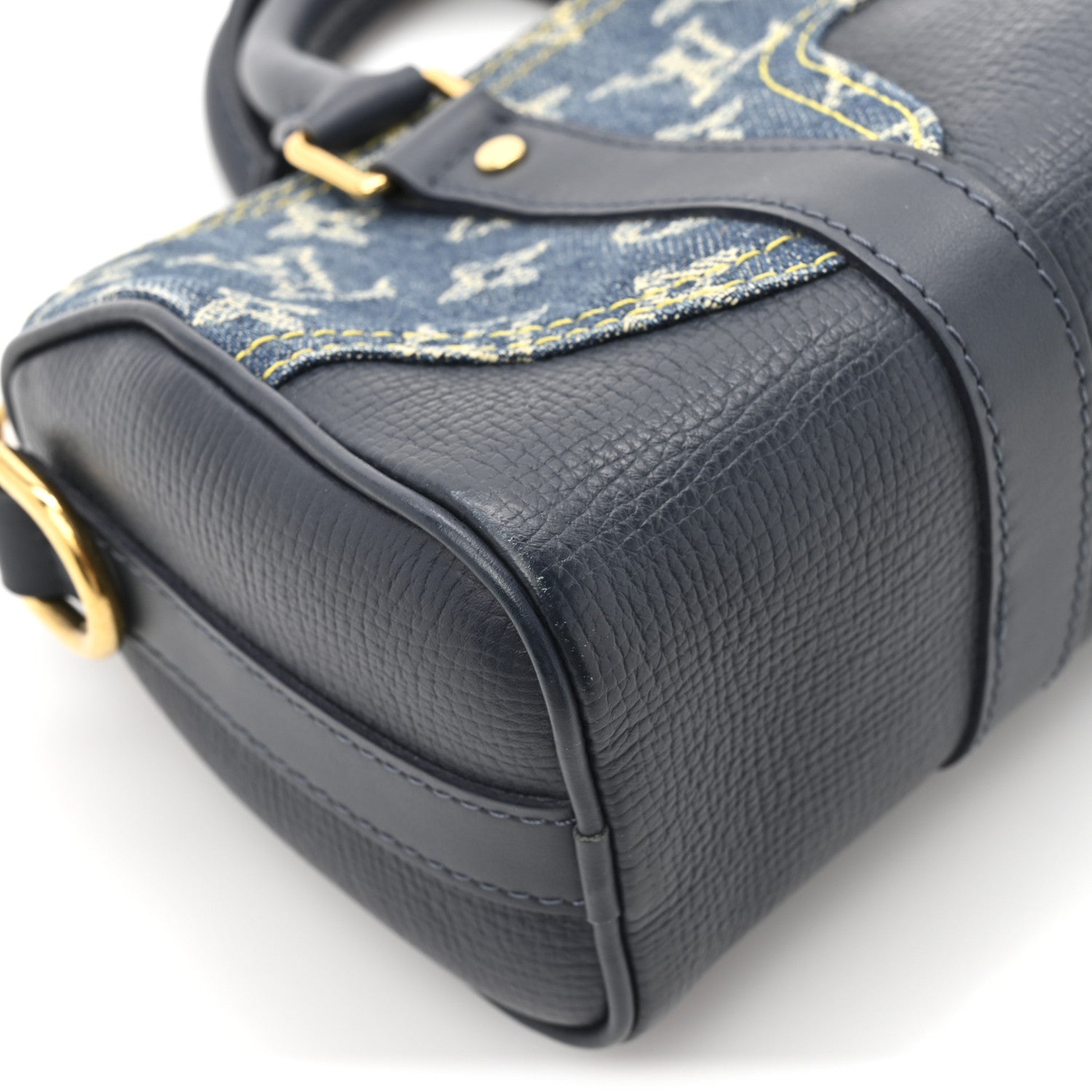 Louis Vuitton X NIGO Taurillon Monogram Denim Drip Keepall XS Blue 10 of 10