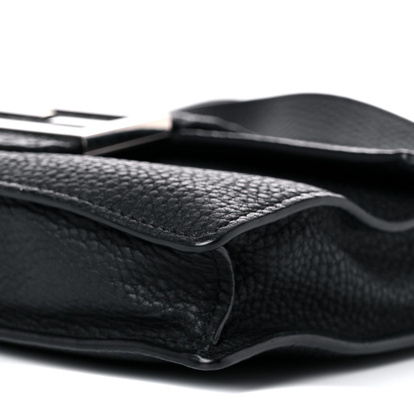 Cuoio Romano Selleria Medium Flat Baguette Black