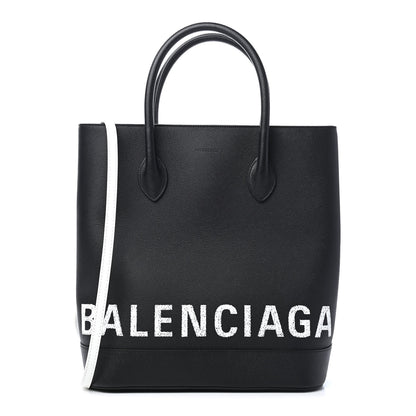 Balenciaga Grained Calfskin Ville Aj Tote Black 1 of 9