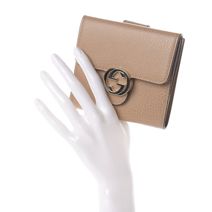 Gucci Dollar Calfskin Interlocking G French Wallet Camelia 2 of 7
