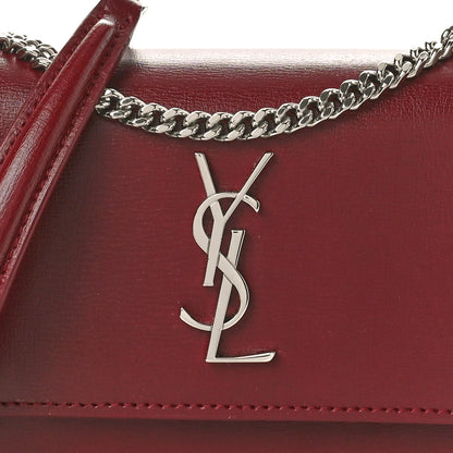 Saint Laurent Calfskin Monogram Sunset Chain Wallet Palissandre 7 of 10