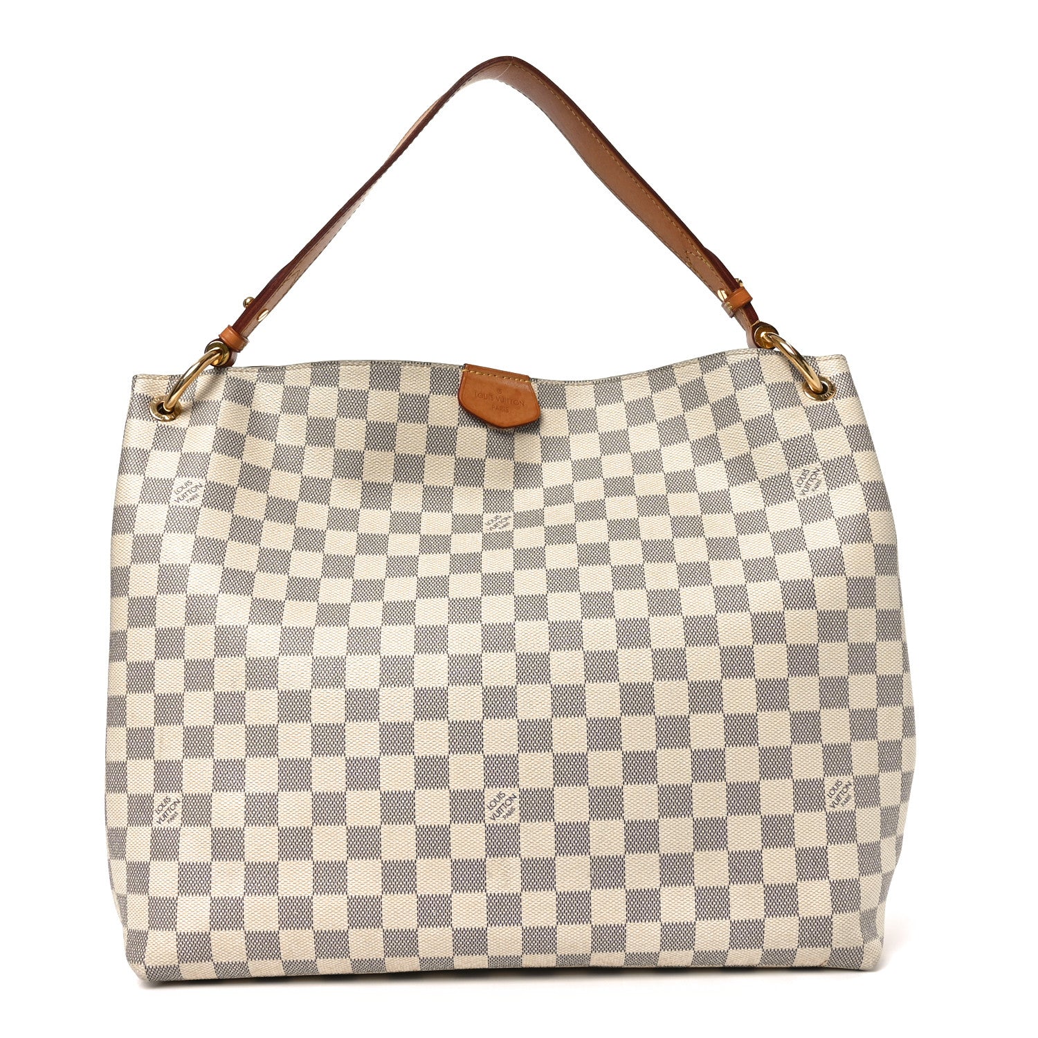 Louis Vuitton Damier Azur Graceful MM Rose Ballerine 1 of 10