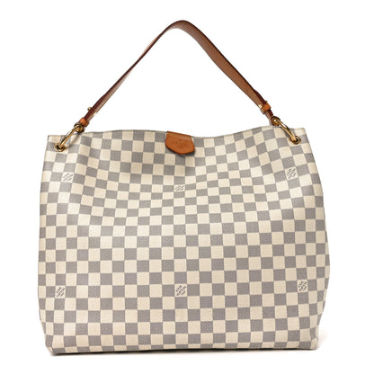 Louis Vuitton Damier Azur Graceful MM Rose Ballerine 1 of 10