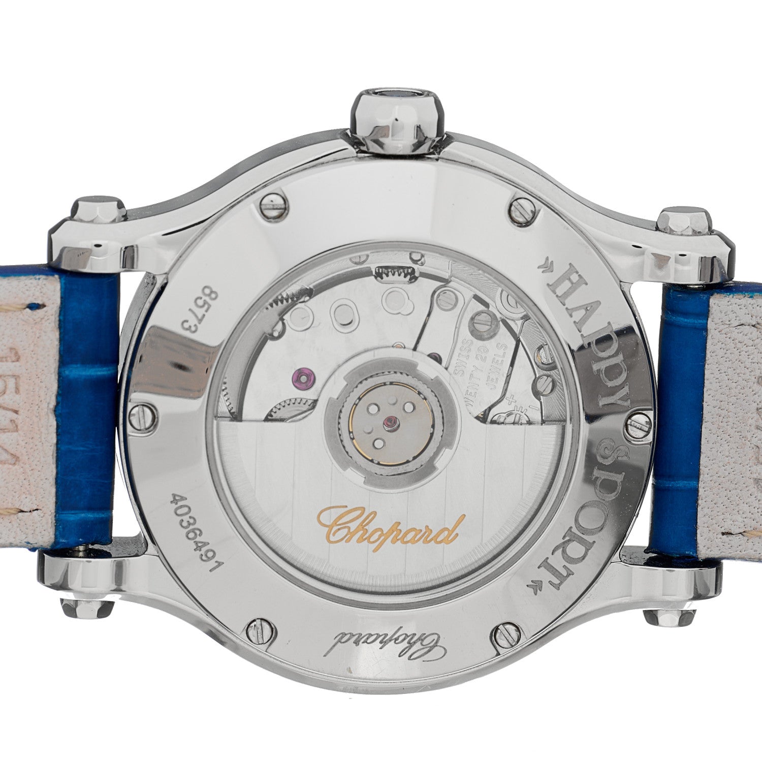 Chopard Stainless Steel Alligator 5 Diamond 30mm Happy Sport Quartz Watch 4 of 5