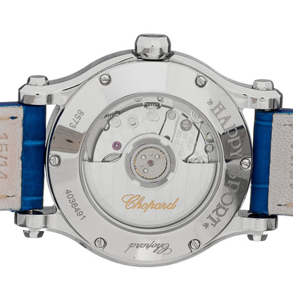 Chopard Stainless Steel Alligator 5 Diamond 30mm Happy Sport Quartz Watch 4 of 5