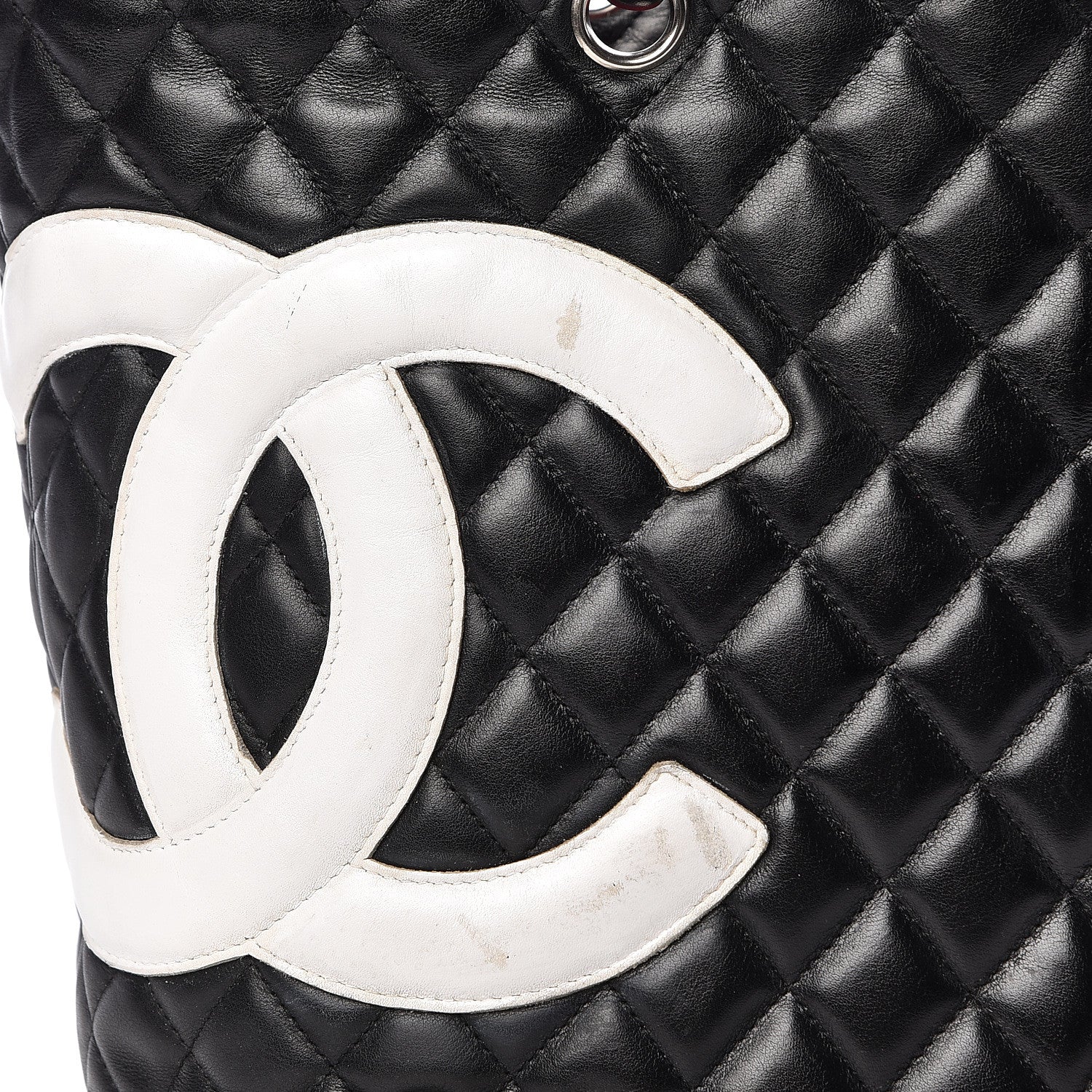 Chanel Calfskin Quilted Large Cambon Tote Black White 13 of 18