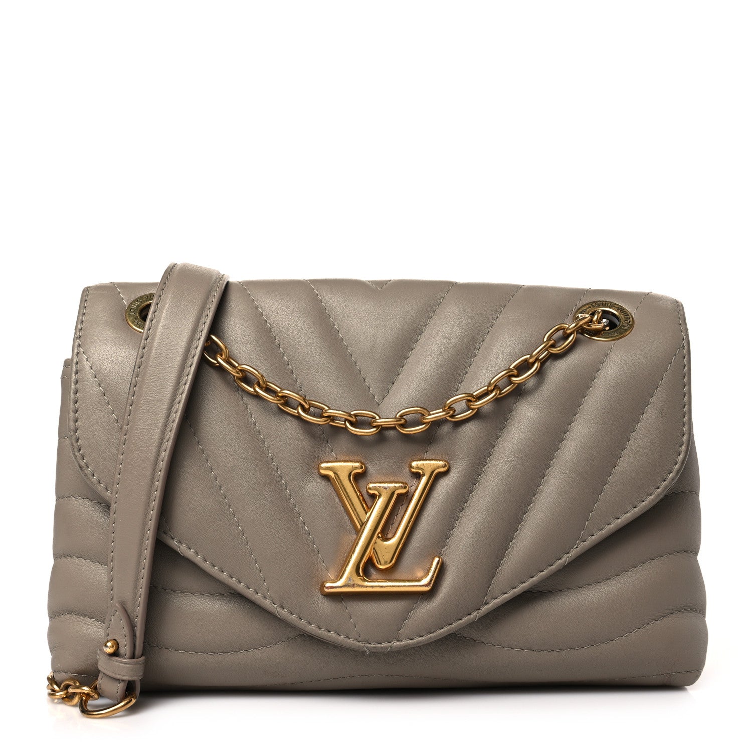 Louis Vuitton Calfskin LV New Wave Chain Bag Taupe 1 of 9