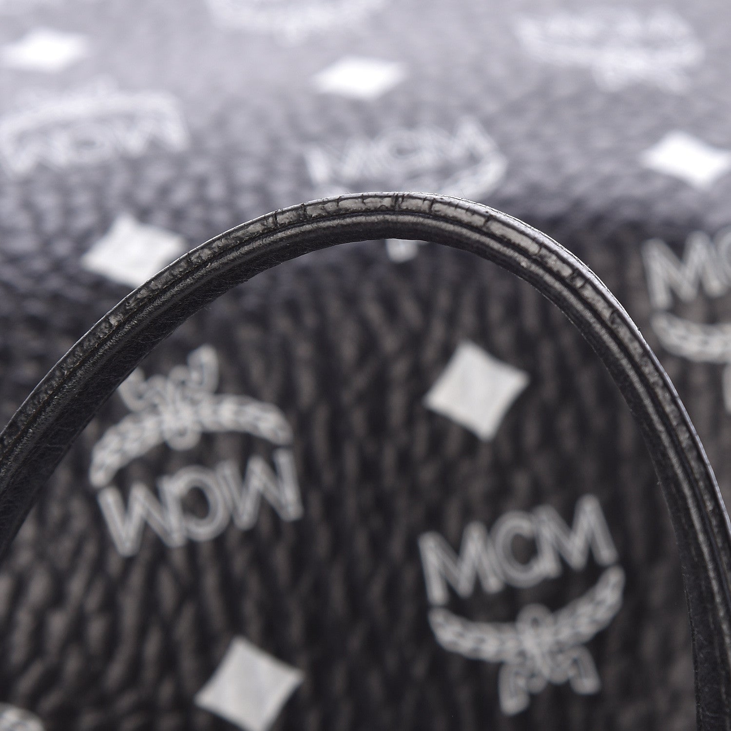 MCM Visetos Medium Reversible Shopper Tote Black 18 of 22