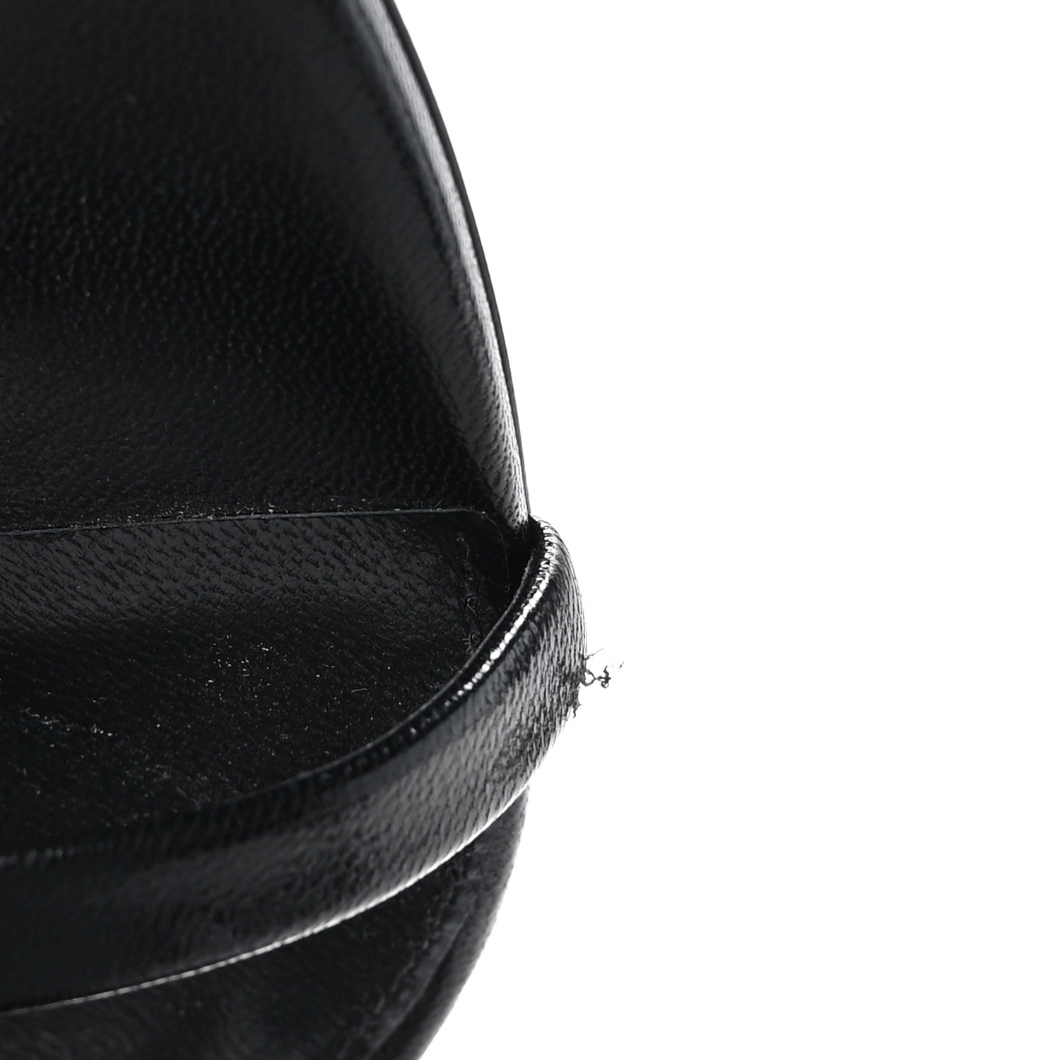 Saint Laurent Patent Cassandra 100 Ankle Strap Sandals 38.5 Black 9 of 10