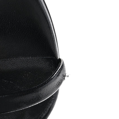 Saint Laurent Patent Cassandra 100 Ankle Strap Sandals 38.5 Black 9 of 10