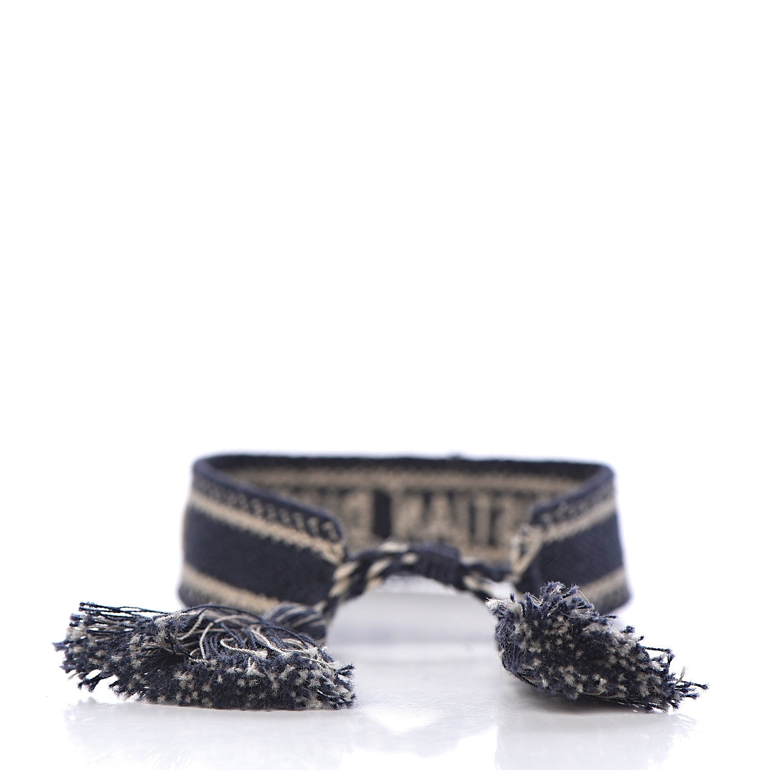 Christian Dior Woven Cotton J'Adior Friendship Bracelet Set Navy 6 of 6