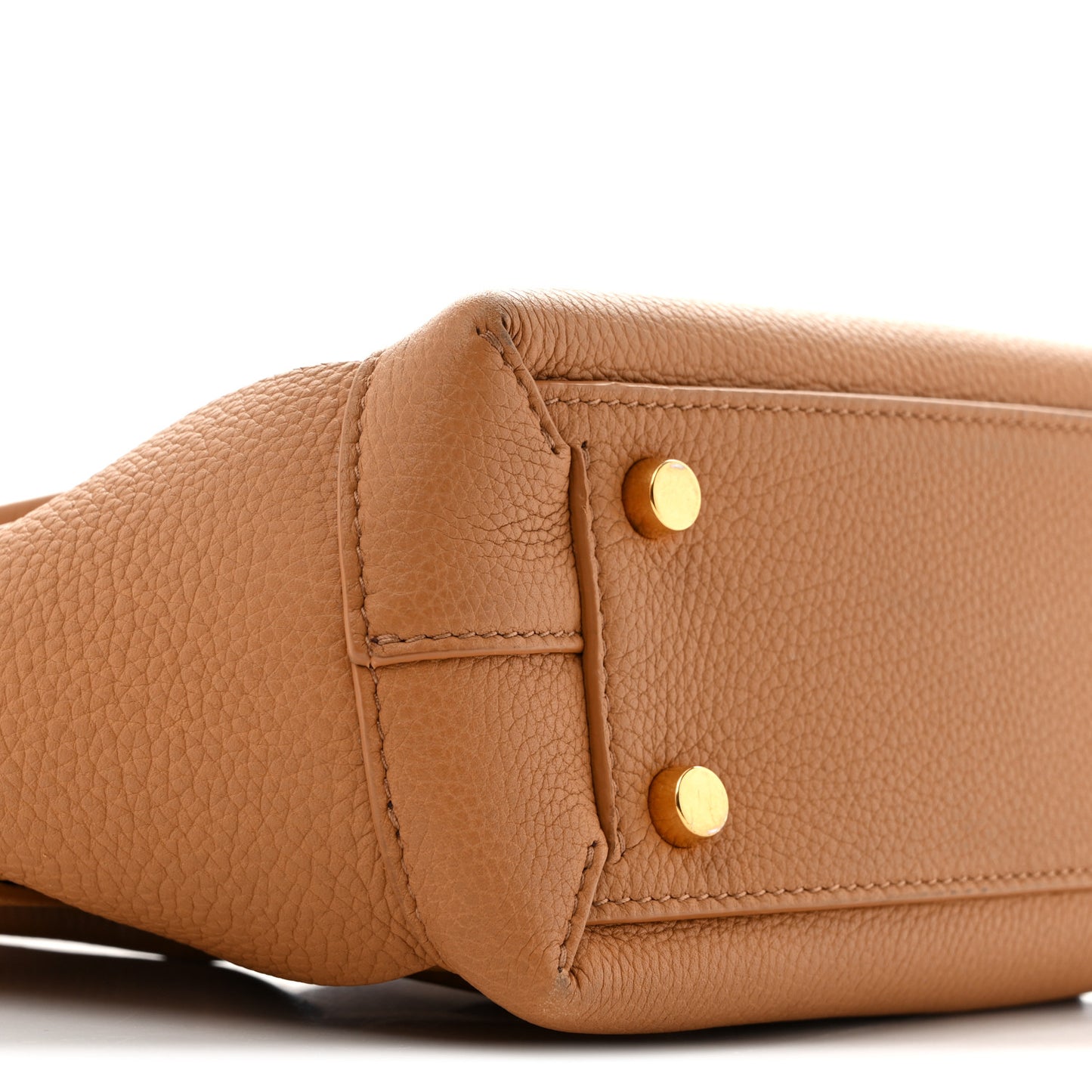 Grained Calfskin Maxi Intrecciato Mini Arco Caramel