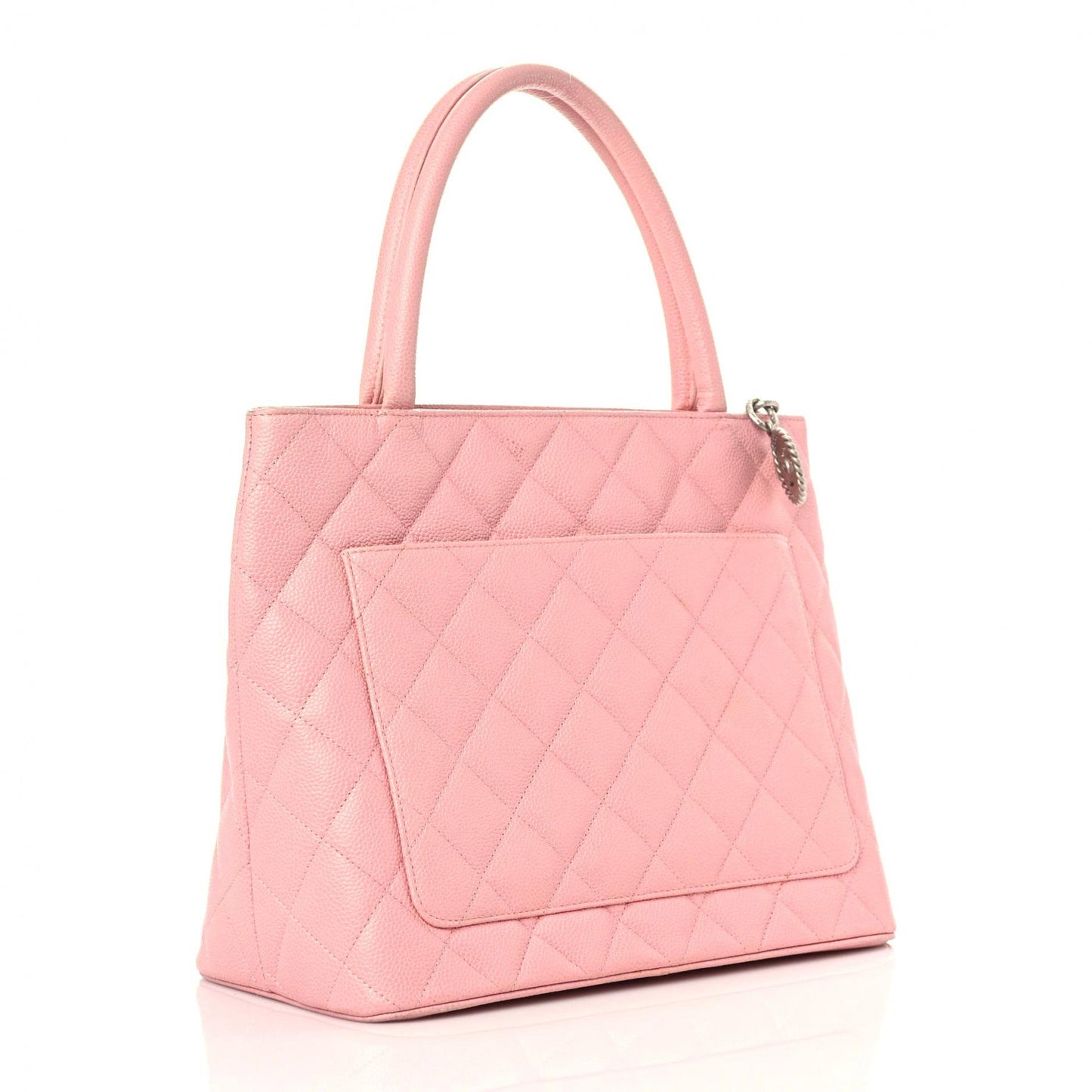 Caviar Quilted Medallion Tote Light Pink