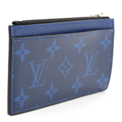 Louis Vuitton Monogram Taiga Coin Card Holder Cobalt 3 of 7
