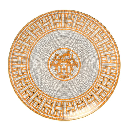 Hermes Porcelain Mosaique au 24 Dessert Plate Set of 2 3 of 9