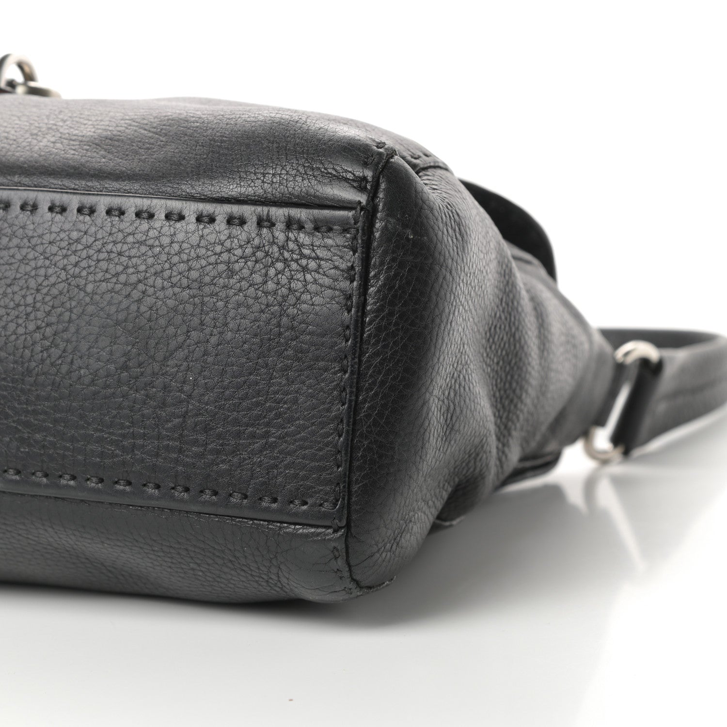 Prada Vitello Daino Shoulder Flap Bag Black 10 of 15