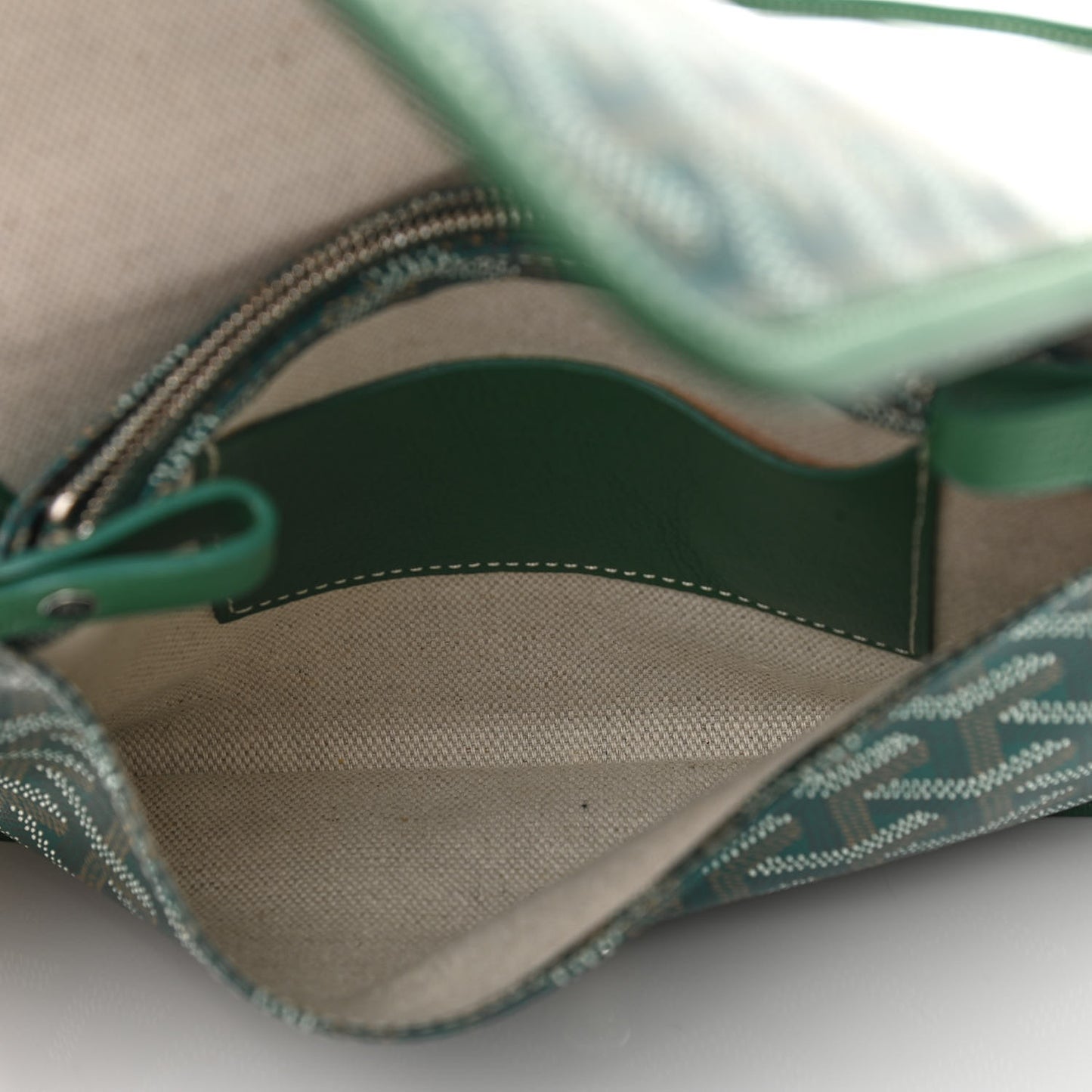 Goyardine Plumet Wallet Clutch Green