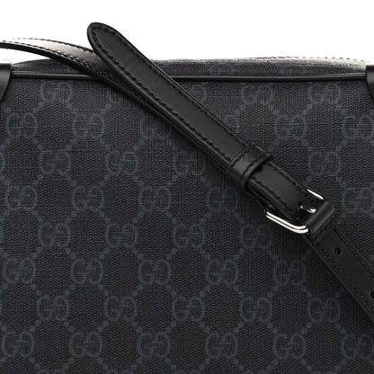 Gucci GG Supreme Monogram Selleria Calfskin Square Messenger Bag Black 8 of 10
