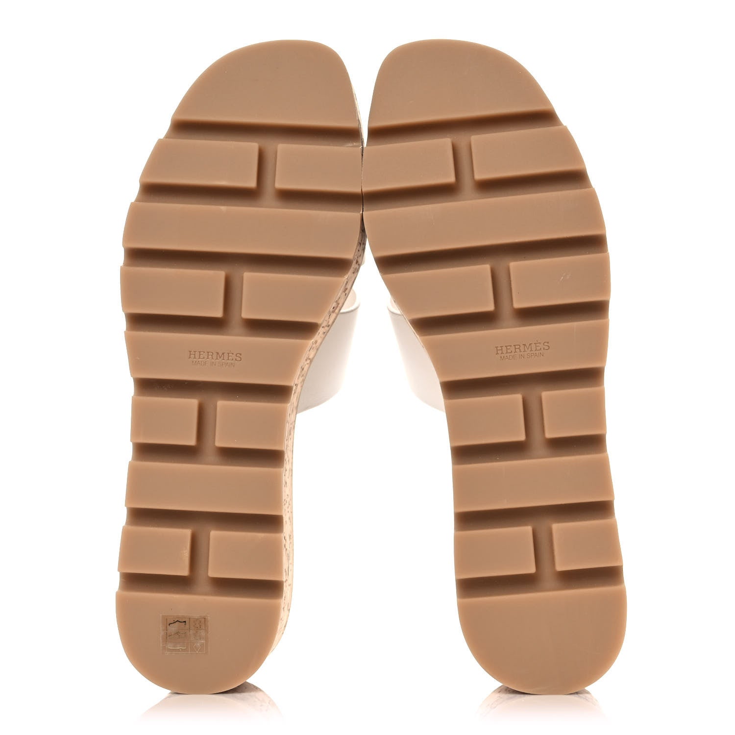 Hermes Calfskin Cork Eze 30 Sandals 41 White 5 of 9