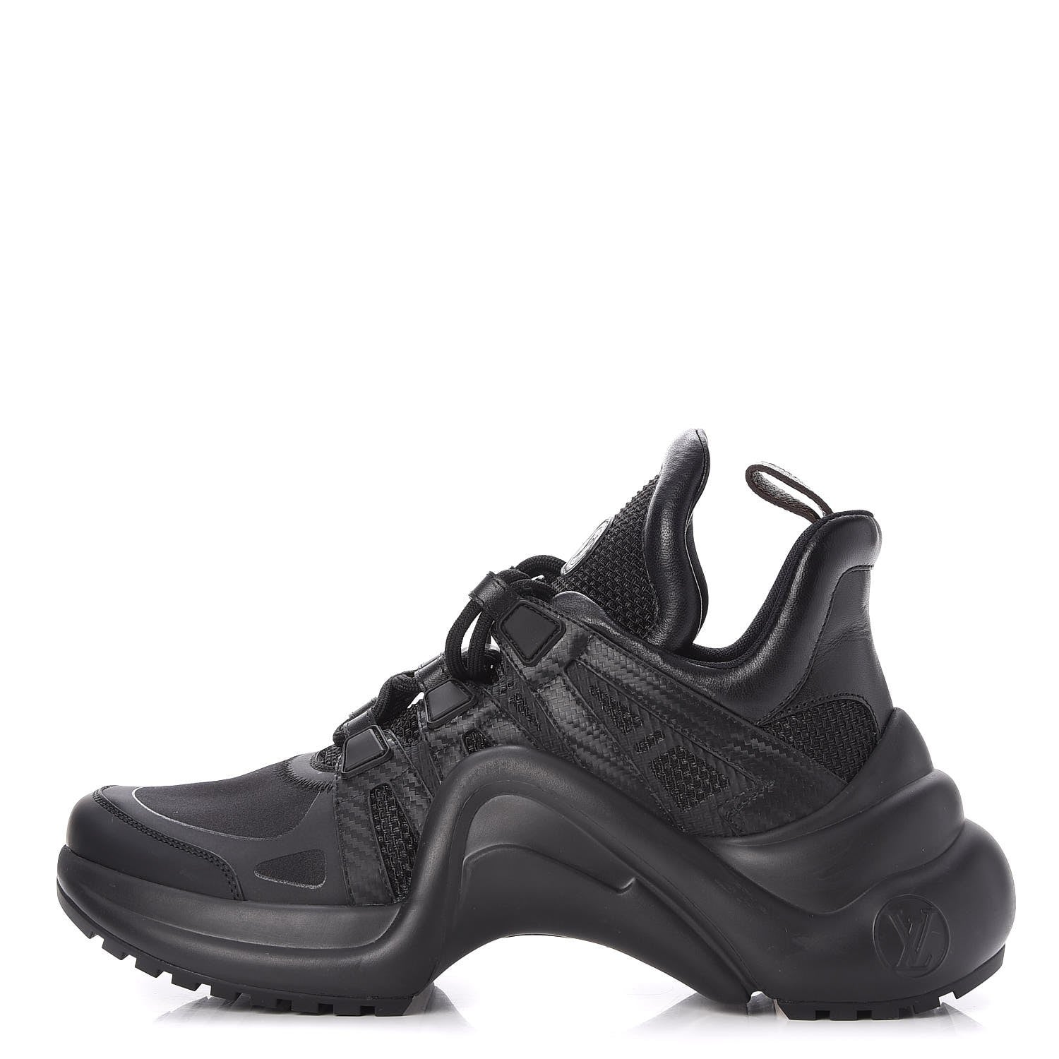 Louis Vuitton Calfskin Technical Nylon LV Archlight Sneakers 37 Black 1 of 10