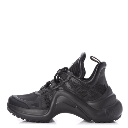 Louis Vuitton Calfskin Technical Nylon LV Archlight Sneakers 37 Black 1 of 10