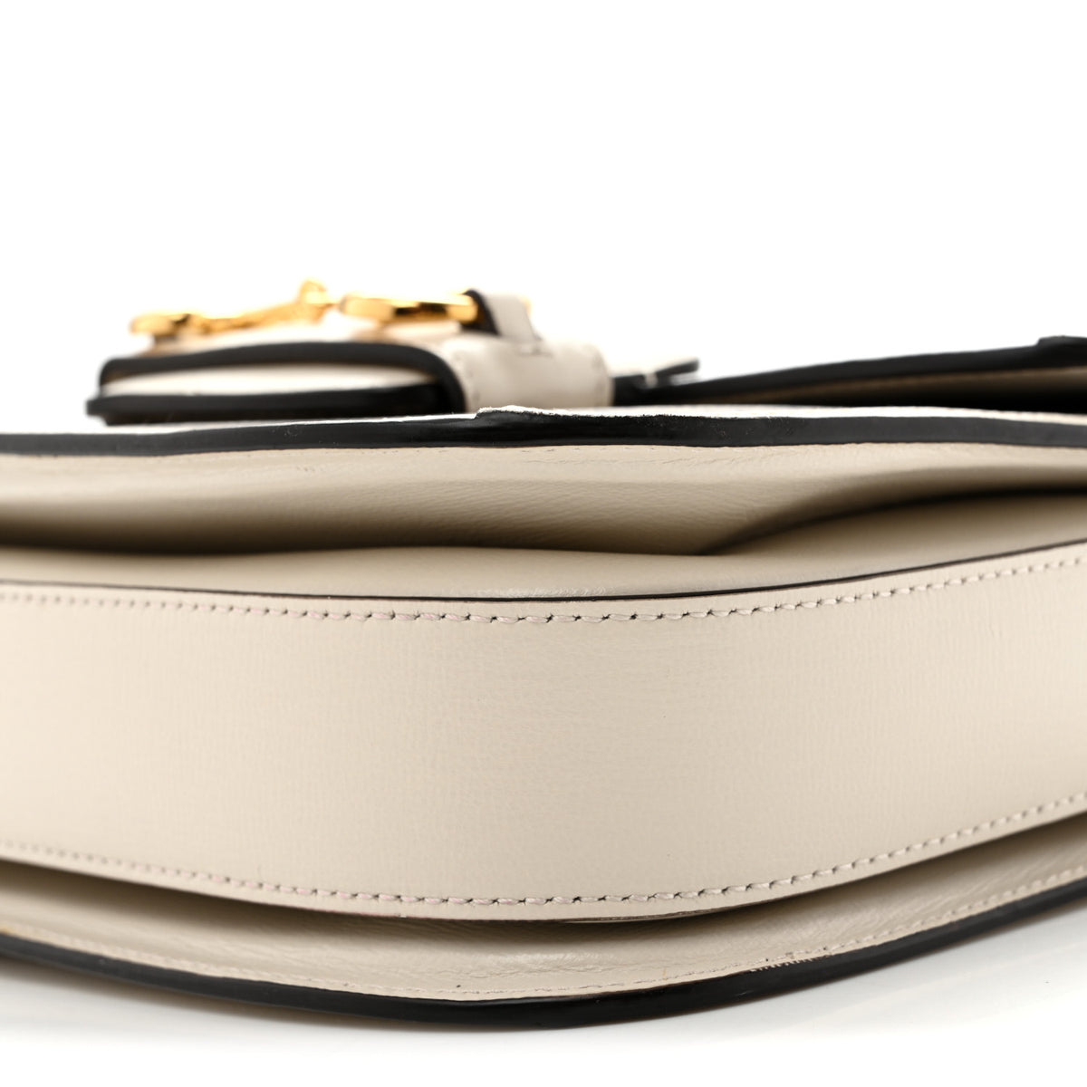 GG Supreme Monogram Horsebit 1955 Shoulder Bag Beige Mystic White
