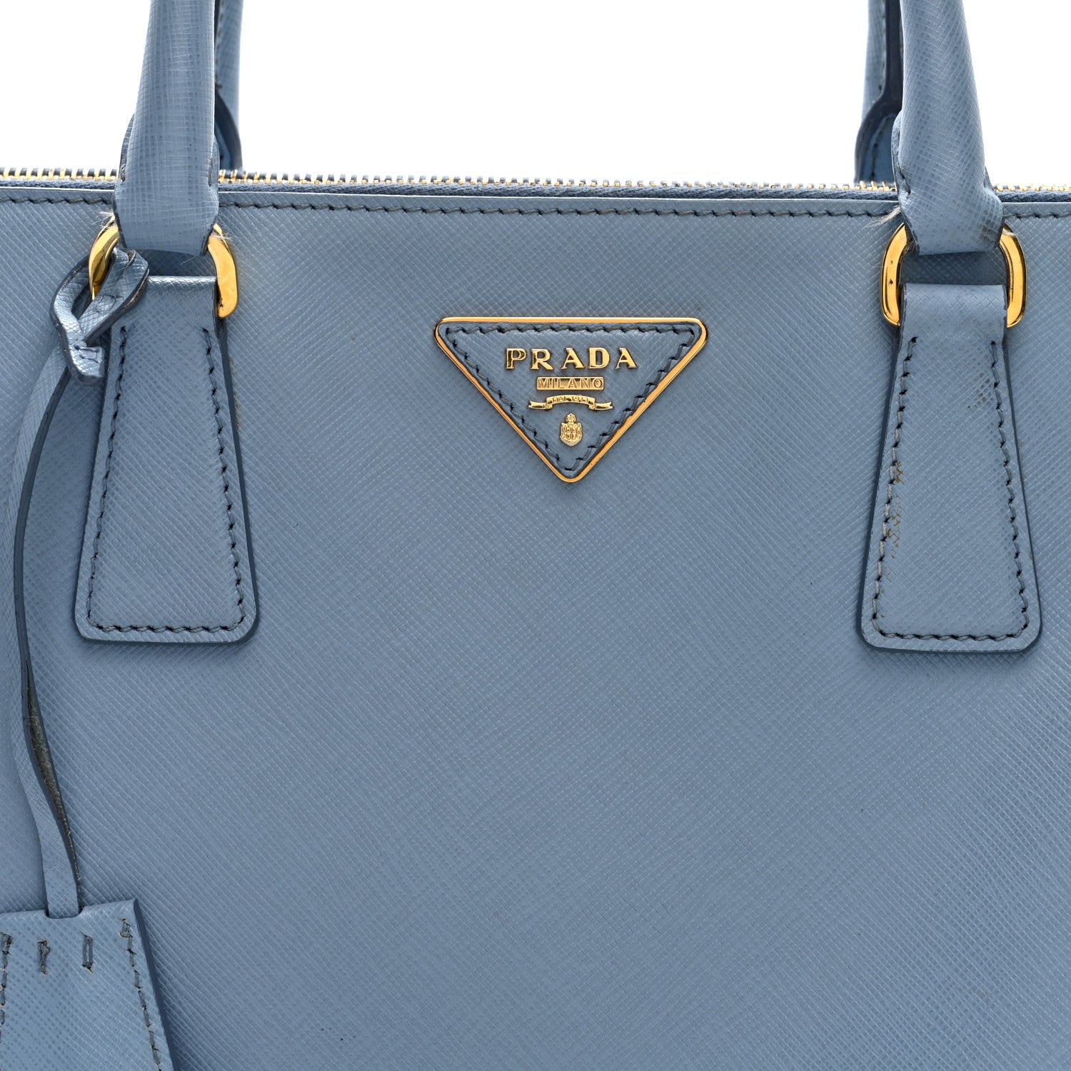 Prada Saffiano Medium Galleria Double Zip Tote Aviazione 7 of 9